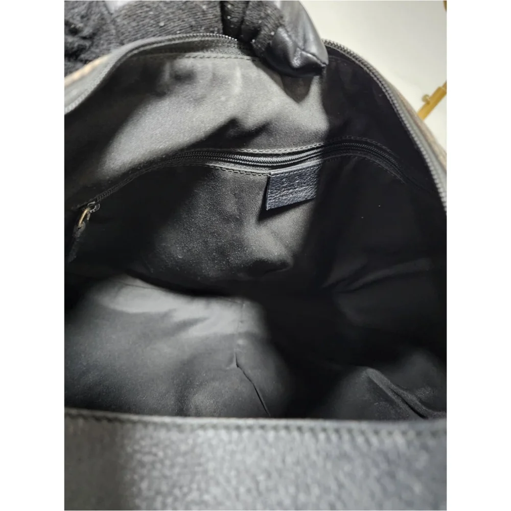 Gucci Canvas Reins Hobo Bag Black